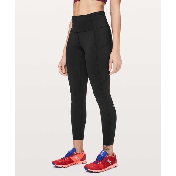 Lululemon Fast Free 7/8 Tight II *Non-Reflective Nulux 25" Sz 2 Black W5BXQS - Picture 2 of 12